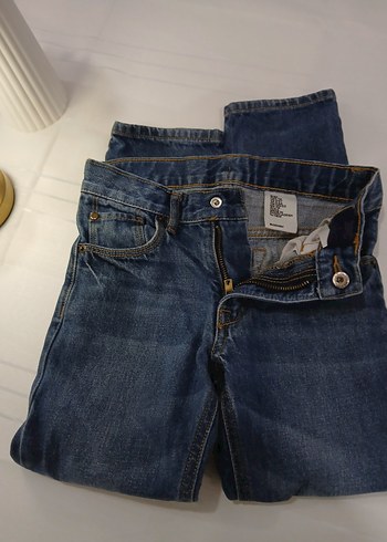 Erkek Çocuk Lacivert Kemerli Denim Pantolon - Görsel 4