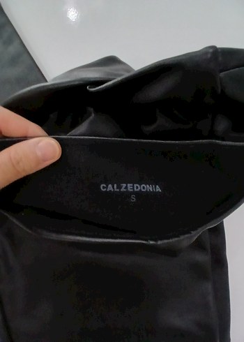 Deri Görünümlü Bordo Kadın Tayt - Görsel 4