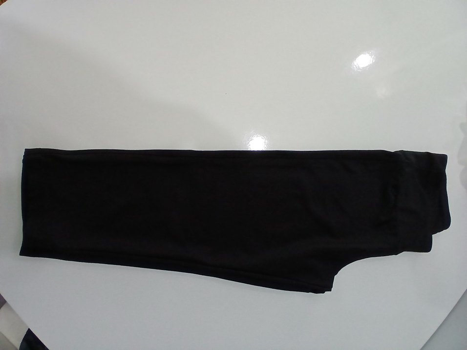 Kadın Siyah Midi Tayt Velcro Detaylı iki tane - Görsel 2