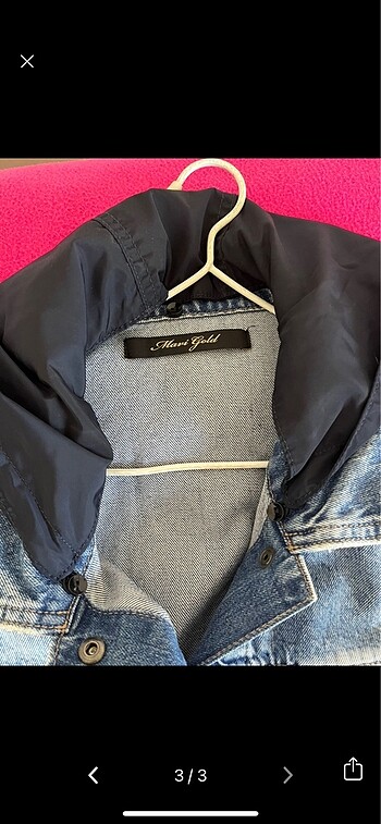 m Beden Mavi Oversize Ceket