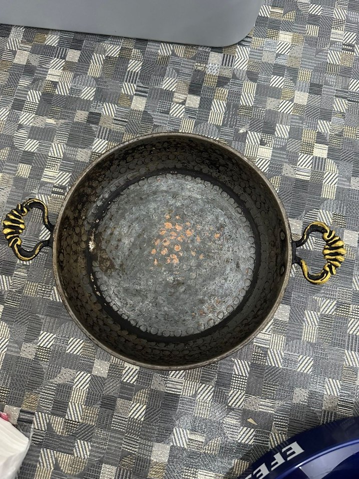 Kahverengi Bakır Görünümlü Tava - Görsel 3