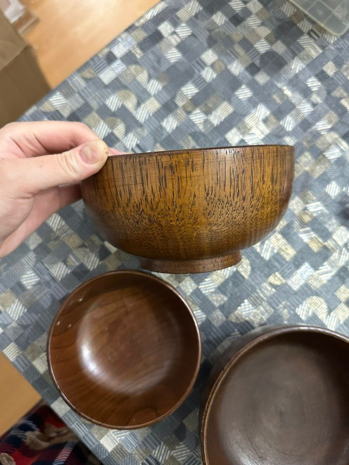 Kahverengi Ahşap Kase ve Kaşık Seti - Görsel 3