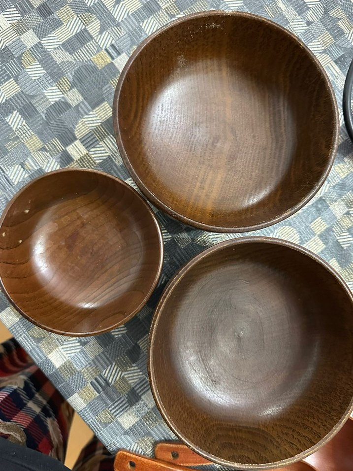 Kahverengi Ahşap Kase ve Kaşık Seti - Görsel 2