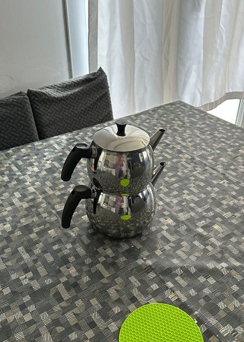 Gri Çelik Çaydanlık Seti