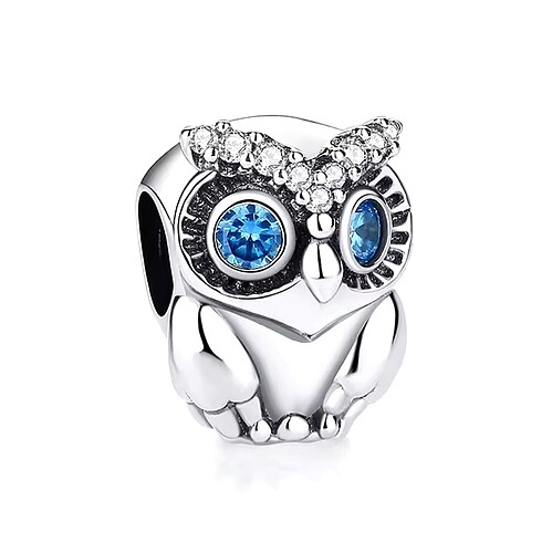Pandora Mavi gözlü baykuş charm