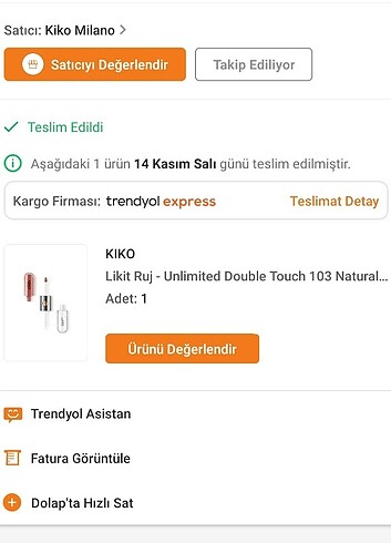  Beden KİKO Milono Likt ruj