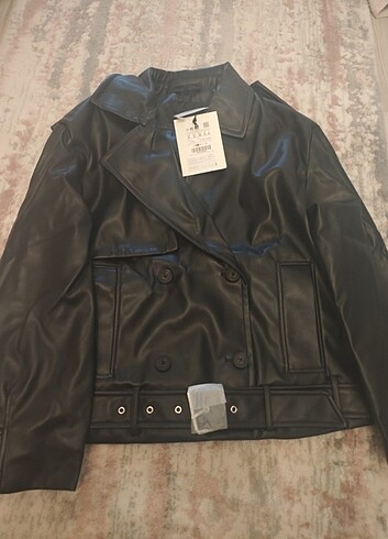 Pull Bear Suni deri Biker ceket