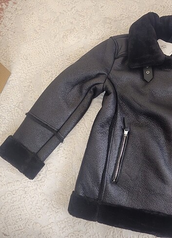 s Beden siyah Renk Stradivarius İçi suni kürklü biker ceket