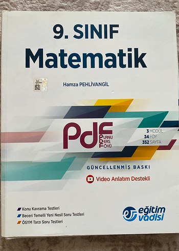 9. Sınıf Matematik eğitim vadisi pdf güncellenmiş baskı