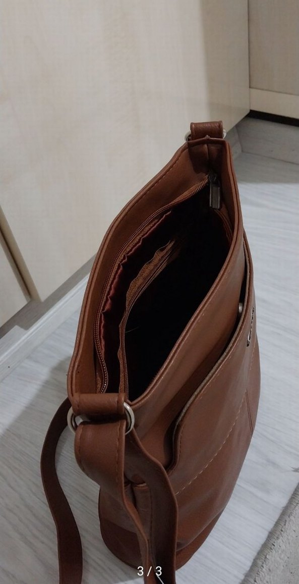 Mango Kadın Taba Rengi Deri Çanta - Görsel 3