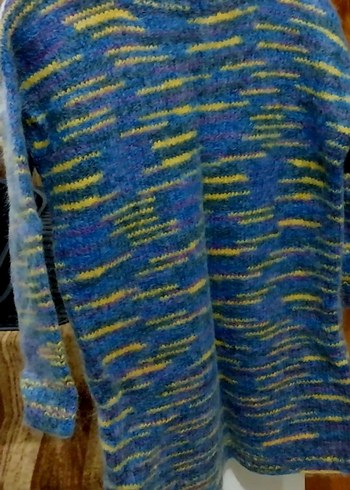 Renkli Bohem El Örgüsü Kadın Kazak - Görsel 2