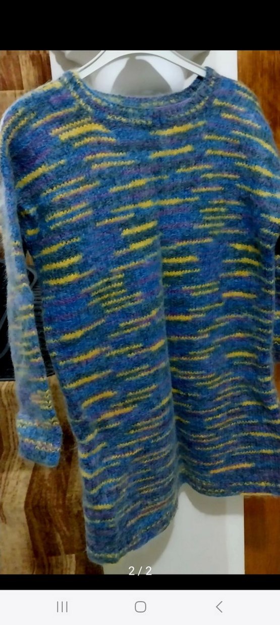 Renkli Bohem El Örgüsü Kadın Kazak - Görsel 2