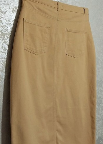 Bej Midi Kadın Etek - Görsel 3