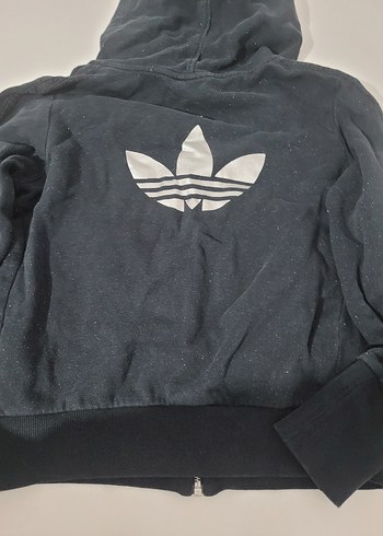 Adidas Kadın Gri Kapüşonlu Fermuarlı Sweatshirt