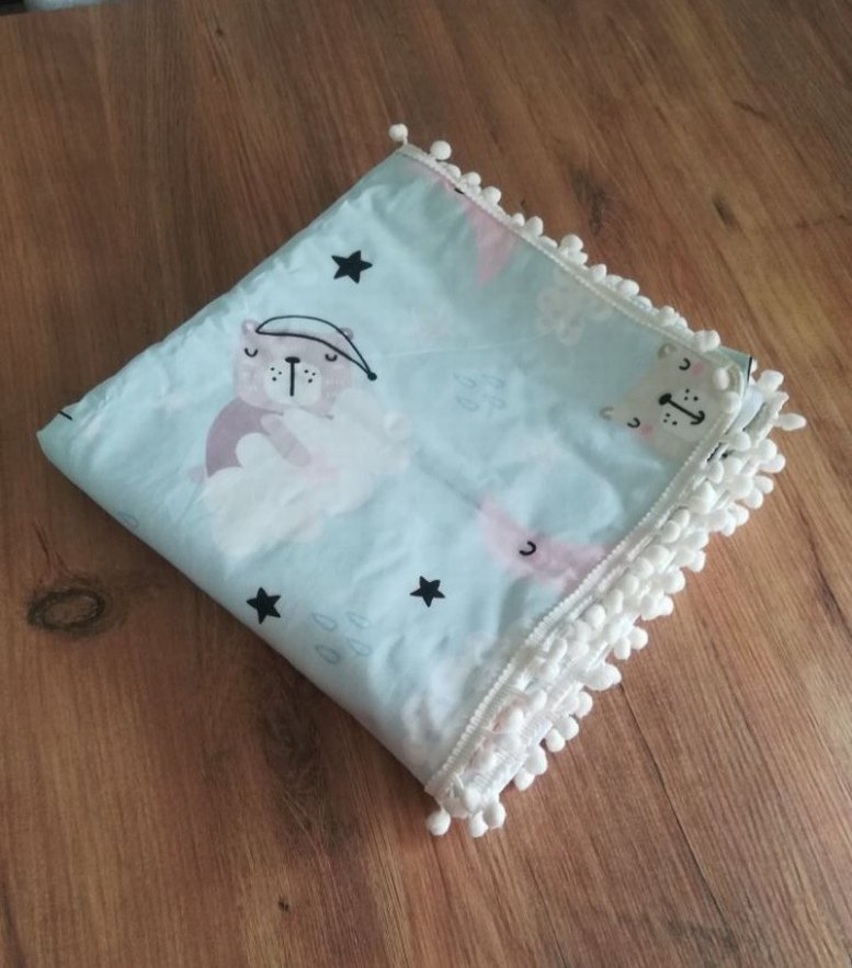 Bebek için Pastel Desenli Battaniye - Görsel 3
