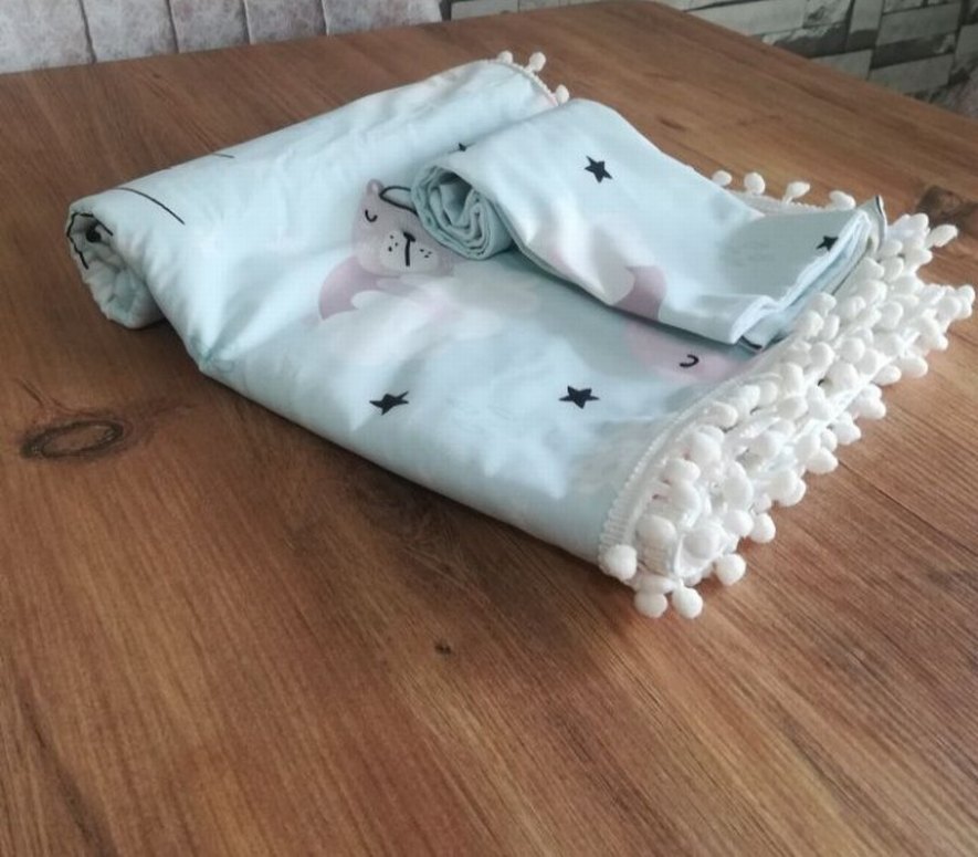 Bebek için Pastel Desenli Battaniye - Görsel 2