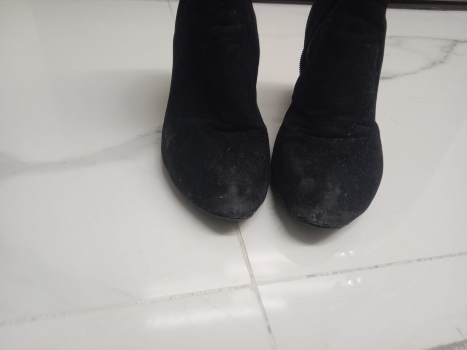 Siyah Süet Tokalı Kadın Bot - Görsel 2