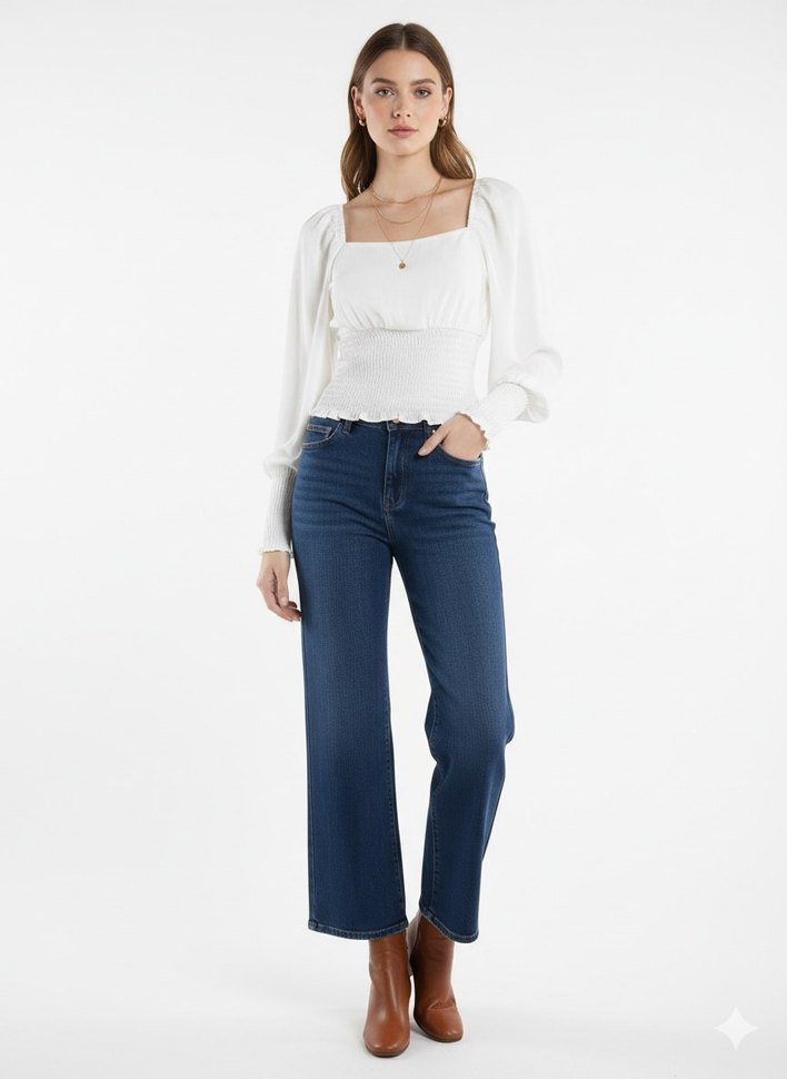 Beyaz Normcore Kadın bluz - Görsel 2