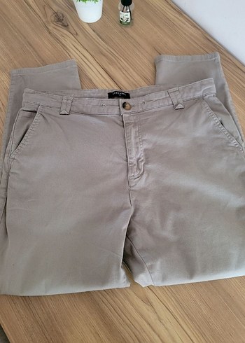 Bej Erkek Keten Pantolon - Görsel 3