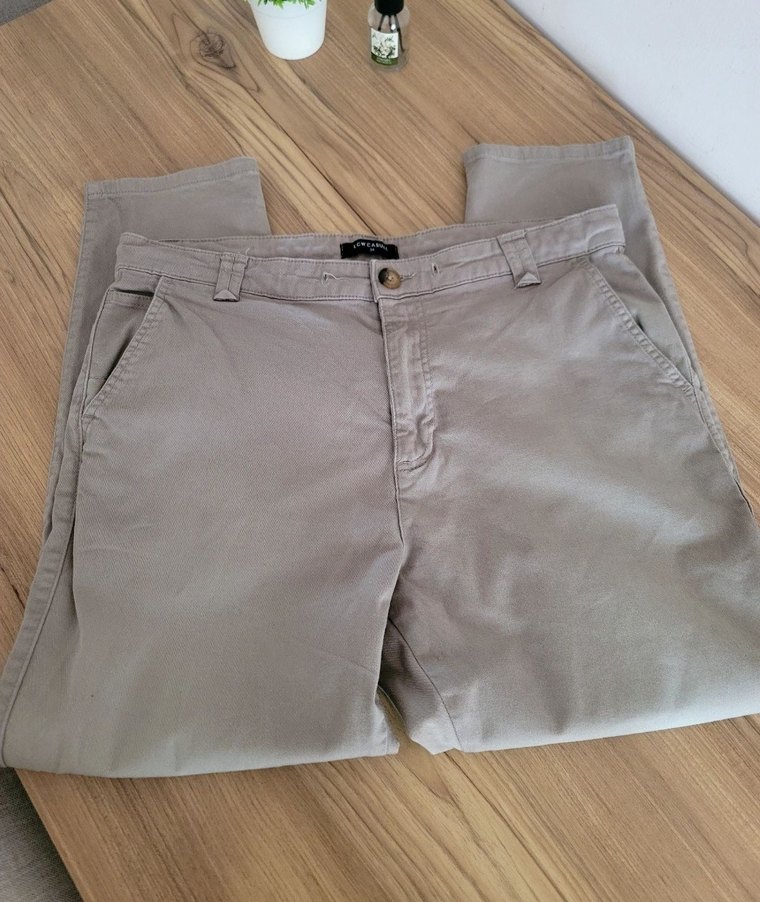 Bej Erkek Keten Pantolon - Görsel 3