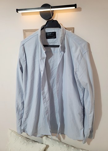 ERKEK SLİM FİT MAVİ GÖMLEK - Görsel 3