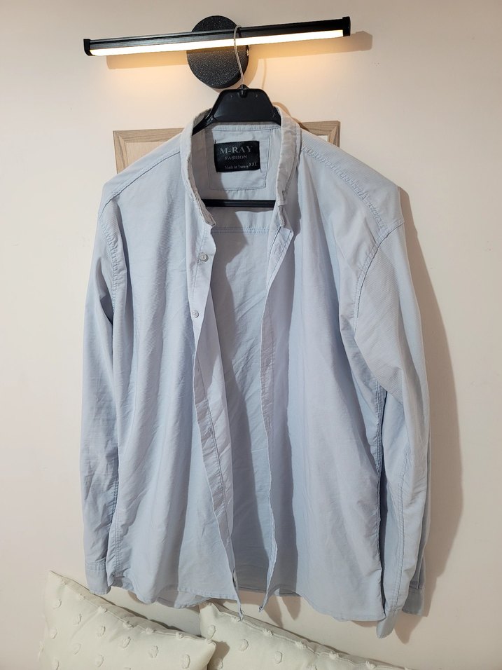 ERKEK SLİM FİT MAVİ GÖMLEK - Görsel 3