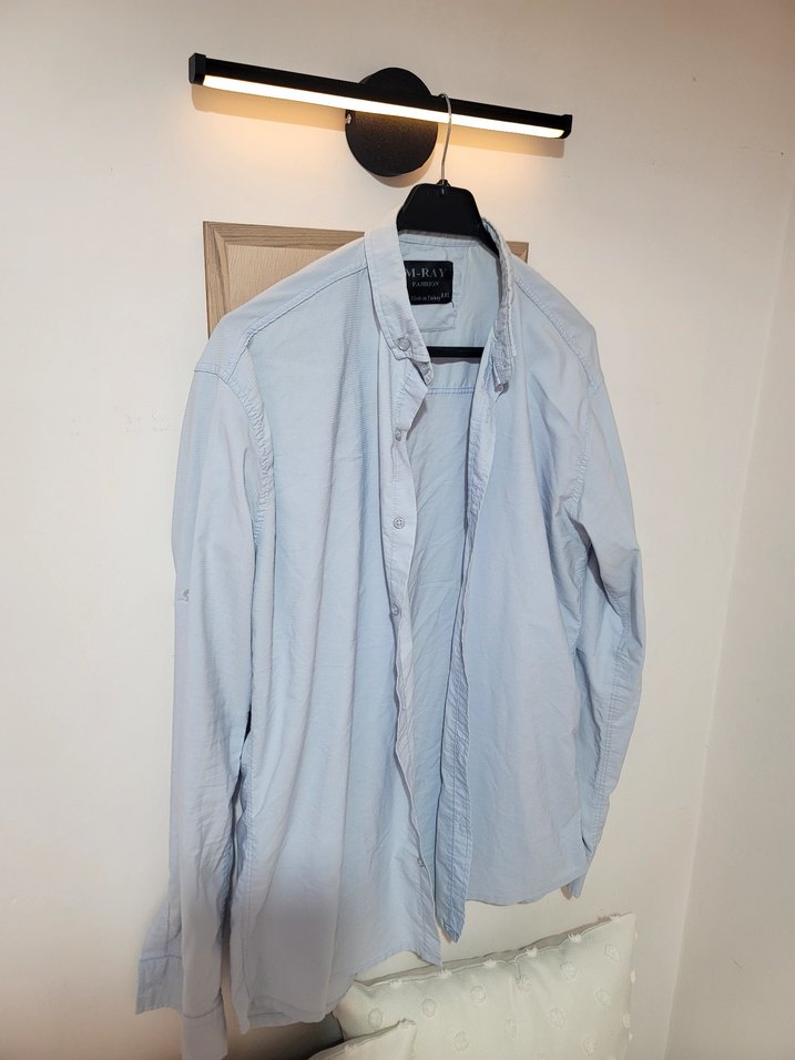 ERKEK SLİM FİT MAVİ GÖMLEK - Görsel 2