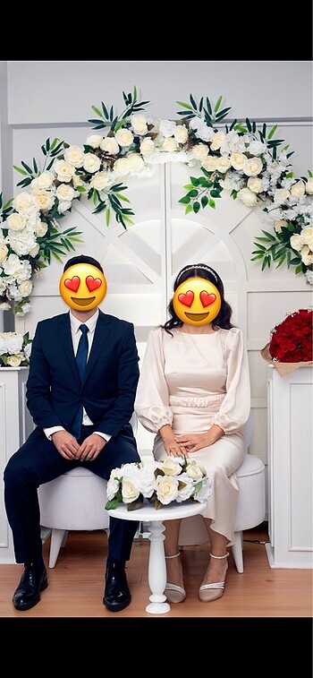 s Beden Betty&Sam Heleny Ekru Nişan elbisesi