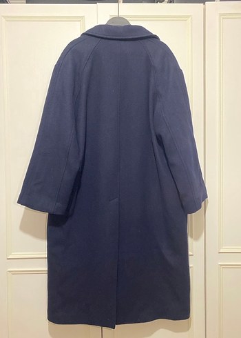 Lacivert düğmeli uzun kaban Zara etiketli hiç kullanılmamış M-L - Görsel 3