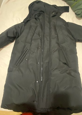 Siyah uzun zara mont - Görsel 6