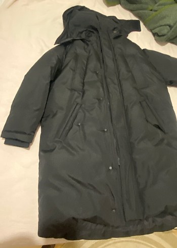 Siyah uzun zara mont - Görsel 5