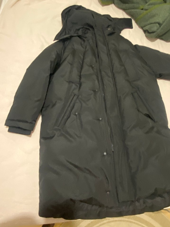 Siyah uzun zara mont - Görsel 5