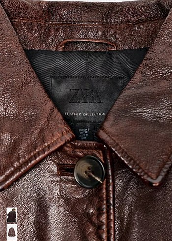 Kahverengi Tokalı Deri Kadın Ceket - Görsel 4