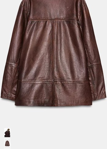 Kahverengi Tokalı Deri Kadın Ceket - Görsel 3