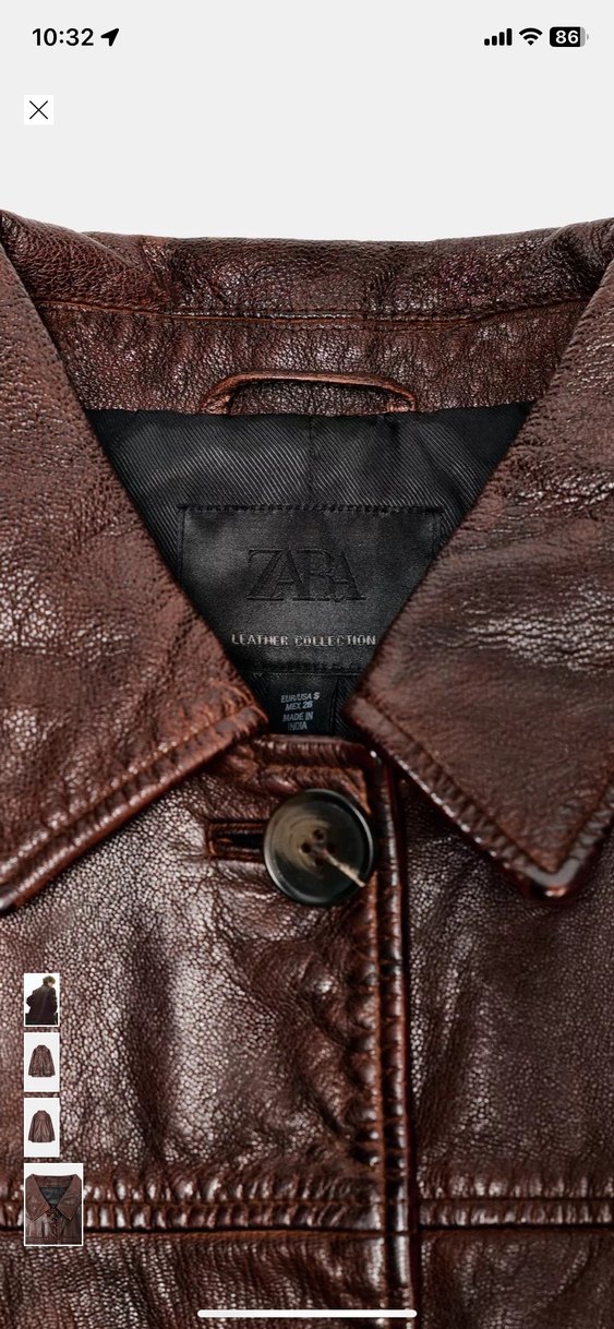 Kahverengi Tokalı Deri Kadın Ceket - Görsel 4