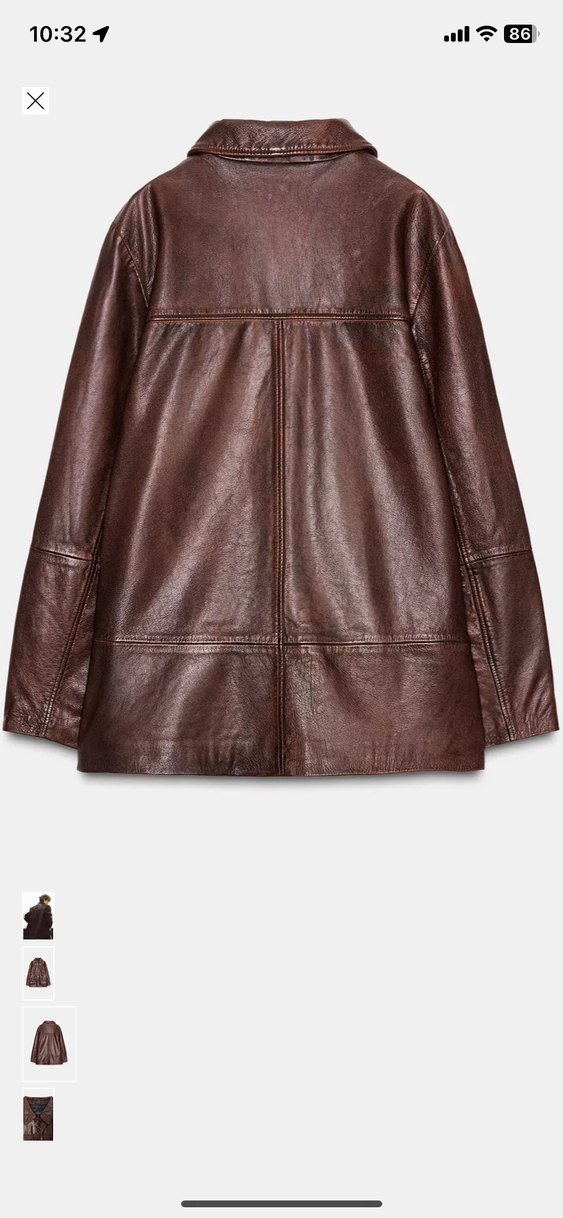 Kahverengi Tokalı Deri Kadın Ceket - Görsel 3