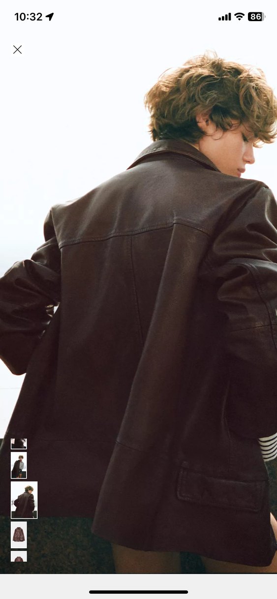 Kahverengi Tokalı Deri Kadın Ceket - Görsel 5