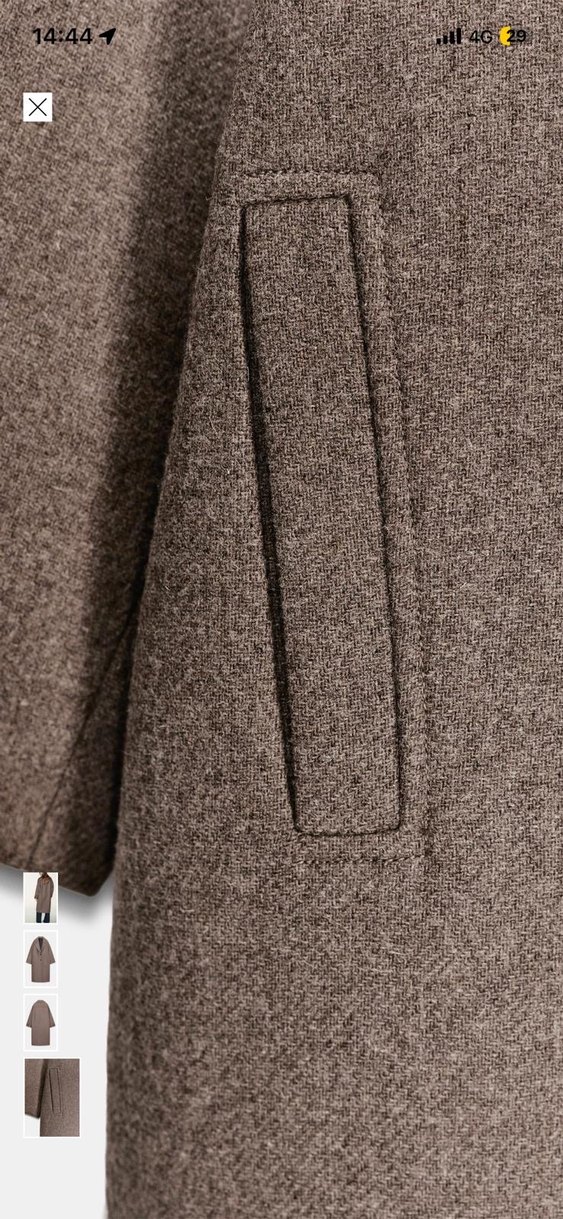 Düğmeli Kahverengi Uzun Kaban - Görsel 3