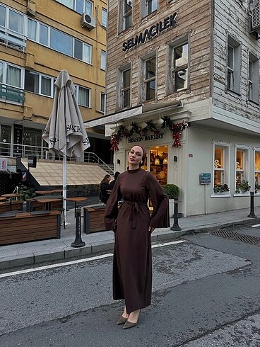 diğer Beden kahverengi Renk birgül bektaş elbise