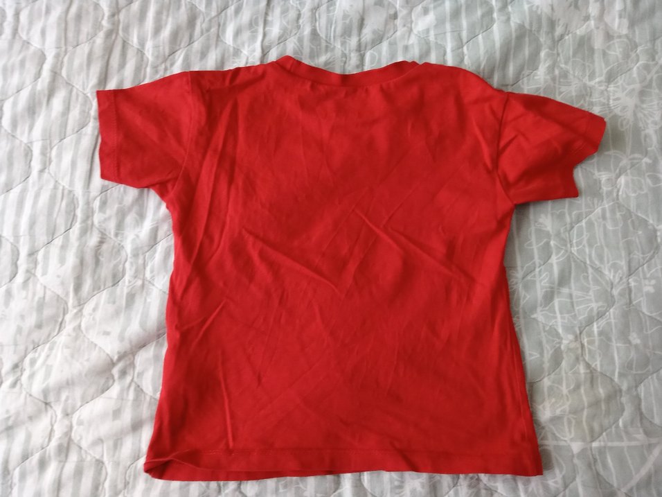 Erkek Çocuk Kırmızı Mickey Mouse Baskılı Tişört - Görsel 3