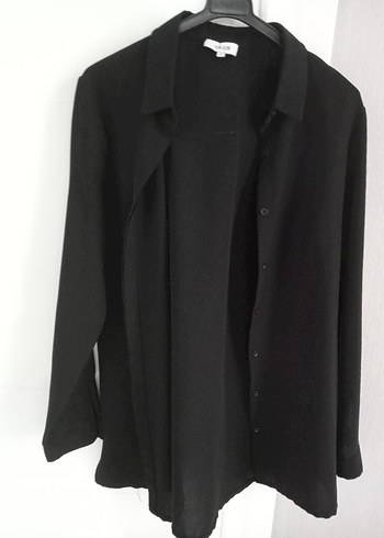 Siyah Uzun Kollu Kadın Keten Bluz - Görsel 4