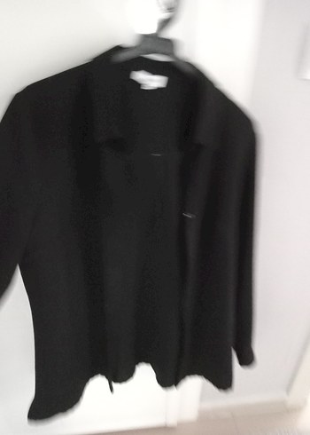 Siyah Uzun Kollu Kadın Keten Bluz - Görsel 2