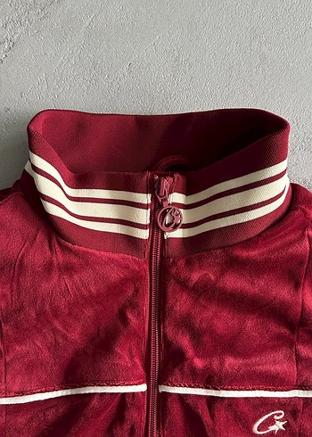 Corteiz VVS Velour Kırmızı Zip Up - Görsel 3