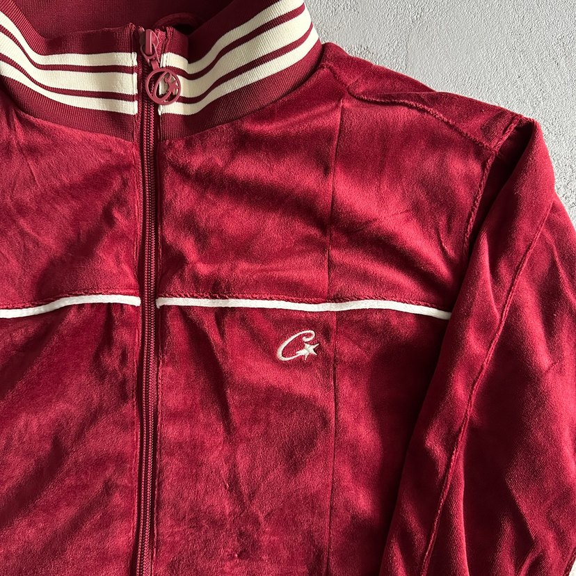 Corteiz VVS Velour Kırmızı Zip Up - Görsel 2