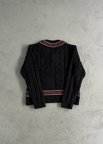 Corteiz Wimbledon Siyah Örgü Kazak - Görsel 8