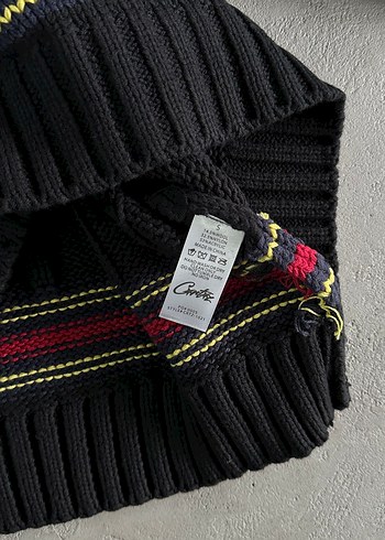 Corteiz Wimbledon Siyah Örgü Kazak - Görsel 7