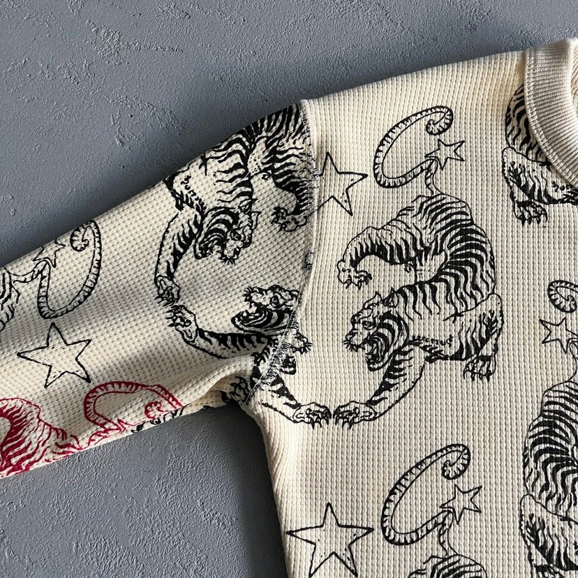 Corteiz Twin Tigers Waffle Longsleeve Tshirt - Görsel 4