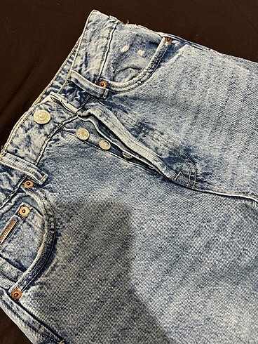 34 Beden mavi Renk Stradivarius Mom Jean