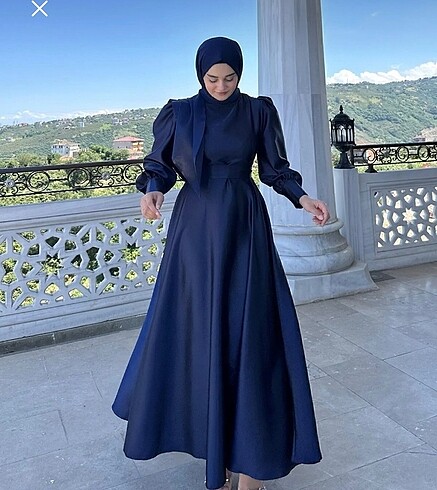 Saten Elbise Abiye Şal dahil