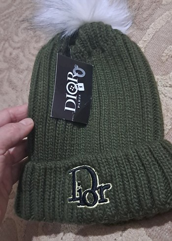 Gri Kürklü Kadın Örgü Bere - Görsel 2